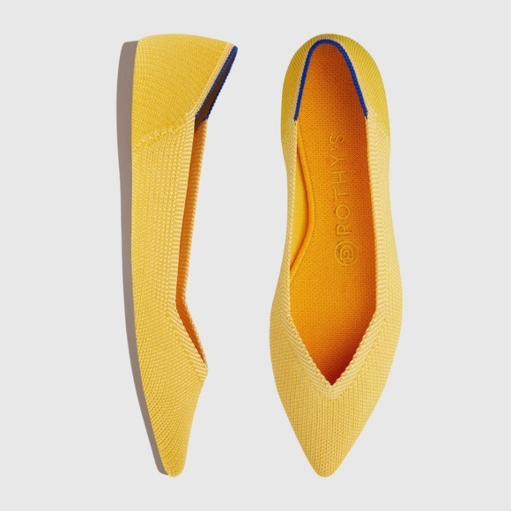 Rothy’s Sunshine Yellow Pointed Flats